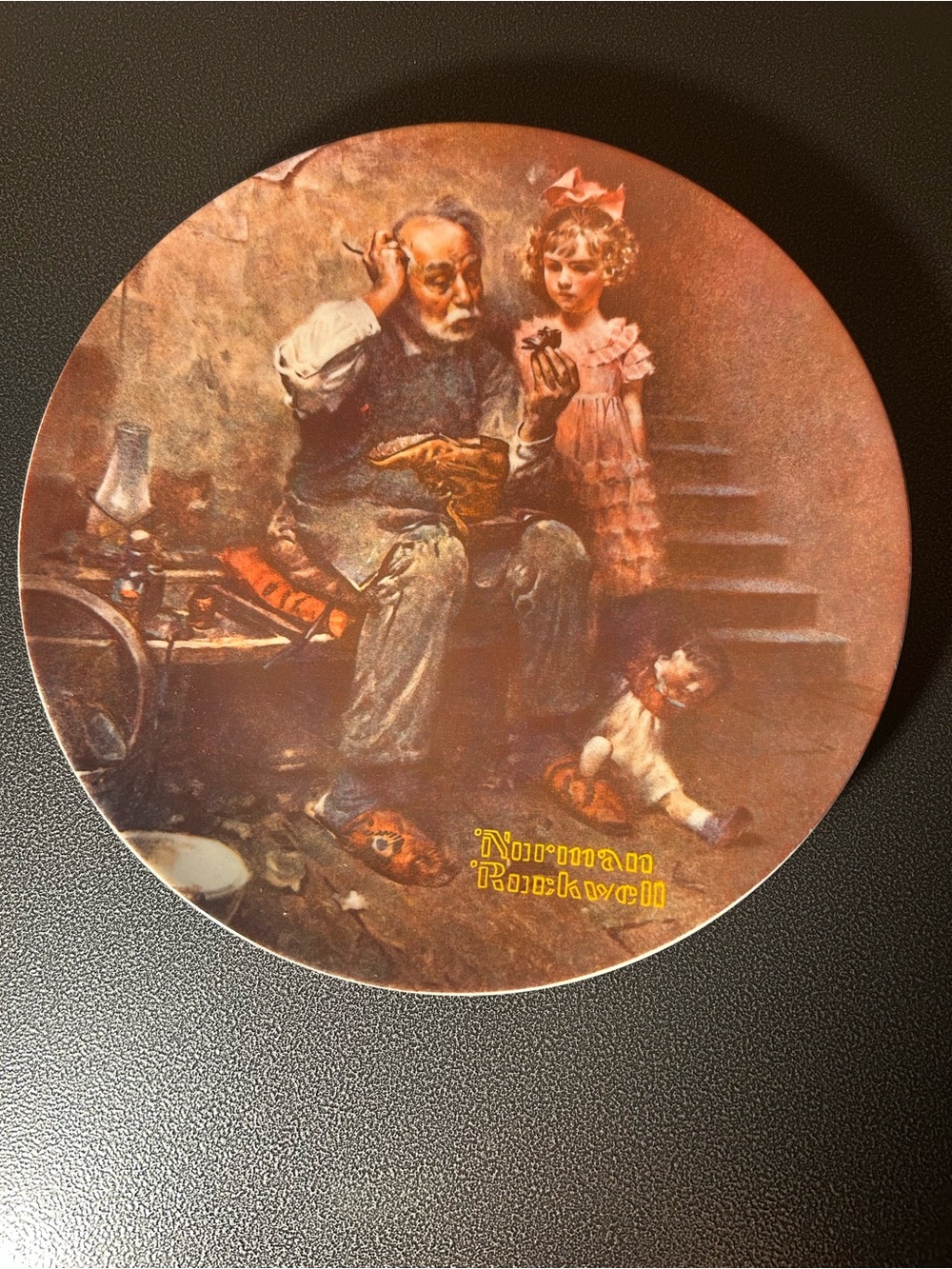 Vintage “The Cobbler"‎ By Norman Rockwell Plate